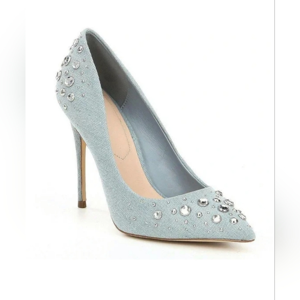 Aldo Light Blue Embellished Heels